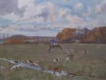 Lionel Edwards Hunting Print The RA Drag or Royal Artillery Hunt at Bordon