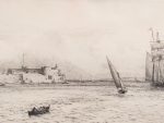 William Lionel Wyllie Etching Syracuse, Sicily