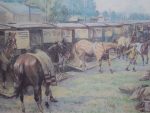 Gilbert Holiday Prints Racehorses Unloading at a Railway Station